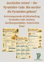 Vorschau - Arbeitsblätter - Geschichte retten! – Der Pyramiden-Code: Wie wurden die Pyramiden gebaut? - Deckblatt