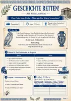Vorschau - Arbeitsblätter - Geschichte retten! – Der Griechen-Code: Was machte Athen besonders? - Seite 1