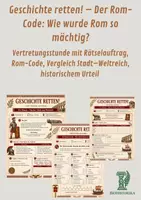 Vorschau - Arbeitsblätter - Geschichte retten! – Der Rom-Code: Wie wurde Rom so mächtig? - Deckblatt