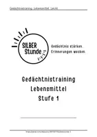 Vorschau - Arbeitsblätter - Kostenloses Gedächtnistraining Senioren Demenz Lebensmittel leichte Arbeitsblätter - Seite 1