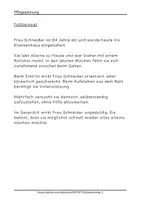 Vorschau - Arbeitsblätter - Fallbeispiel Sturzgefahr Pflegediagnose Beispiel Pflegeplanung - Seite 1