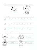 Vorschau - Arbeitsblätter - Lerne die Buchstaben A, a zu schreiben und sei kreativ - Seite 1