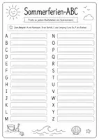 Vorschau - Arbeitsblätter - Sommerferien-ABC – Sommerwörter sammeln, spielen & entdecken zum Schuljahresende - Seite 1