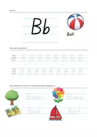 Vorschau - Arbeitsblätter - Lerne den Buchstaben B kennen und sei kreativ - Deckblatt
