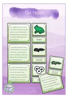 Vorschau - Stationenlernen - Der Frosch - Lesezuordnung Metamorphose / Lebenszyklus - Deckblatt