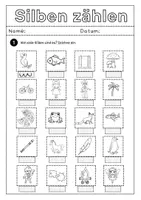 Vorschau - Arbeitsblätter - Silben zählen - F & P DaZ / DaF - Seite 1