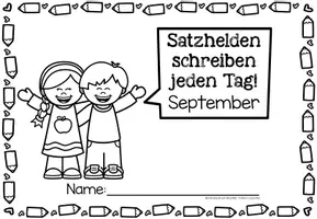 Vorschau - Arbeitsblätter - Sätze schreiben / Satz des Tages / Schüttelsätze (Grundschrift) schreiben Herbst Back to school Schulstart September - Seite 1