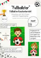 Vorschau - Stundenentwürfe - "Fußballstar" | Fußball WM 2026 | Fußball im Kunstunterricht (Klasse 1-4) - Deckblatt