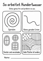 Vorschau - Arbeitsblätter - Hundertwasser Spiralen Kunst Klasse 1–3 - Seite 2