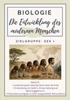 Vorschau - Arbeitsblätter - Die Entwicklung des modernen Menschen – Gattung Homo, Ausbreitung und Menschenarten - Deckblatt