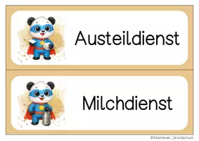Vorschau - Anderer Materialtyp - Pandaklasse Klassendienste Klassentier Panda - Seite 3