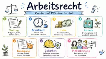 Vorschau - Arbeitsblätter - Lernposter + Arbeitsblatt "Arbeitsrecht" + interaktive Lösung & MP3 + Mindmap + Infografik - Seite 2