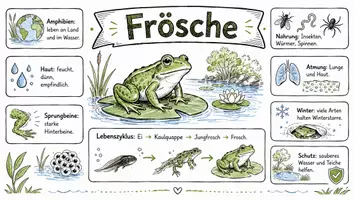 Vorschau - Arbeitsblätter - Arbeitsblätter zum Thema "Frosch" + Lösung & MP3 + Mindmap + Infografik - Seite 1