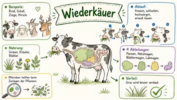Vorschau - Arbeitsblätter - Lernposter + Arbeitsblatt "Wiederkäuer" + Onlineübung & MP3 + Mindmap + Infografik - Seite 2