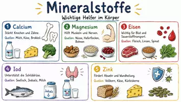 Vorschau - Arbeitsblätter - Arbeitsblätter "Mineralstoffe" + Lösung & MP3 + Mindmap + Infografik - Seite 1