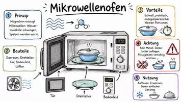 Vorschau - Arbeitsblätter - Arbeitsblätter zum Thema "Mikrowellenofen" + Lösung & MP3 + Mindmap + Infografik - Seite 1