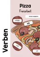 Vorschau - Stationenlernen - VERBEN - Pizza Konjugation - Deckblatt