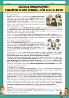 Vorschau - Arbeitsblätter - Soziale Ungleichheit: Chancen in der Schule - für alle gleich? - Seite 1
