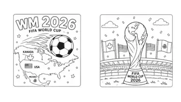 Vorschau - Mal- und Bastelvorlagen - WM 2026- 27 Ausmalbilder - Seite 3