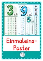 Vorschau - Poster - Einmaleins- Poster. Einmaleins- Plakate - Deckblatt