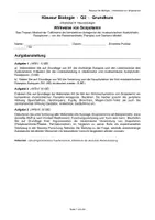 Vorschau - Arbeitsblätter - Klausur - Neurobiologie, Scopolamin - Deckblatt