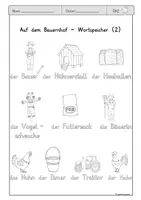 Vorschau - Arbeitsblätter - DAZ Auf dem Bauernhof- Übungsmaterial zur Wortschatzarbeit- Homeschooling - Seite 2