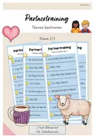 Vorschau - Aufgabenkarten - Partnertraining: Nomen bestimmen (Kl.2/3) - Deckblatt