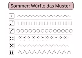 Vorschau - Arbeitsblätter - Würfle das Muster: Sommer - Seite 2