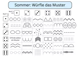 Vorschau - Arbeitsblätter - Würfle das Muster: Sommer - Seite 3
