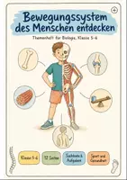 Vorschau - Text - Bewegungssystem Klasse 5-6: Muskeln Gelenke - Deckblatt
