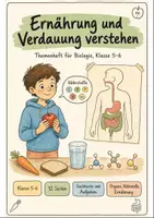 Vorschau - Text - Ernährung & Verdauung Klasse 5-6: Arbeitsblätter - Deckblatt
