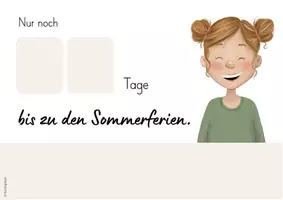 Vorschau - Bildkarten - Sommerferien Countdown - mehrfarbige Visualisierung (beige, blau, grün, rot) - Seite 2