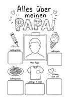 Vorschau - Arbeitsblätter - Vatertagskarte - Alles über meinen Papa - Seite 1