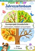 Vorschau - Mal- und Bastelvorlagen - Jahreszeiten Jahreskreis - Kunstprojekt Grundschule - Deckblatt