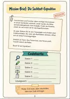 Vorschau - Stationenlernen - Sachtexte Klasse 5 -6: Escape Room Zusammenfassen - Seite 2