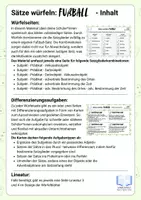Vorschau - Spiele - Sätze würfeln: Fußball - Satzglieder erwürfeln, aufschreiben, umstellen - Seite 2