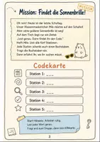 Vorschau - Stationenlernen - Escape Room Klasse 1-2: Lesetraining Sonnenbrille - Seite 2