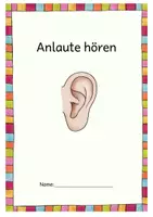 Vorschau - Arbeitsblätter - Anlaute erkennen - Arbeitsheft - Deckblatt