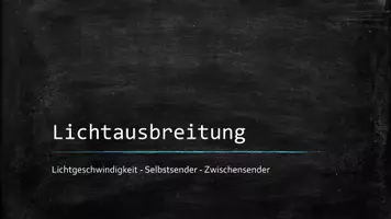 Vorschau - Präsentationen/Tafelbilder - Lichtausbreitung - Merkblatt + Präsentation + Quiz! - Seite 1