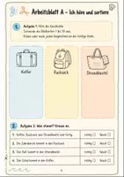 Vorschau - Mal- und Bastelvorlagen - Hörverstehen Klasse 1-2: Ferien & Koffer packen - Seite 3