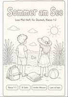 Vorschau - Mal- und Bastelvorlagen - Lese-Mal-Heft Sommer Klasse 1-2 - Deckblatt