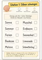 Vorschau - Mal- und Bastelvorlagen - Stationenlernen Klasse 1-2: Sommer Lesen Schreiben - Seite 2