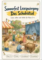 Vorschau - Stationenlernen - Lesespaziergang Klasse 3 Sommerfest - Deckblatt