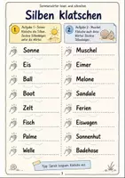 Vorschau - Arbeitsblätter - Sommerwörter Klasse 1 Mini-Heft - Seite 2