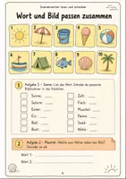 Vorschau - Arbeitsblätter - Sommerwörter Klasse 1 Mini-Heft - Seite 3