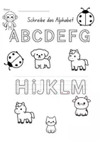 Vorschau - Arbeitsblätter - Übersicht zum Alphabet zum ausmalen - Deckblatt