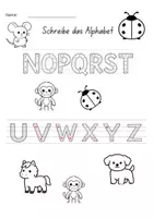 Vorschau - Arbeitsblätter - Übersicht zum Alphabet zum ausmalen - Seite 1