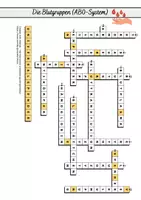 Vorschau - Arbeitsblätter - Kreuzworträtsel Blut & Blutgruppen Deckblatt - Seite 2