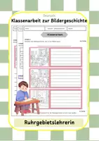 Vorschau - Klassenarbeiten - Deutsch - Bildergeschichte Klassenarbeit - Deckblatt