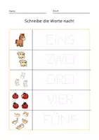 Vorschau - Arbeitsblätter - Lerne die Zahlen 1 bis 10 zu schreiben - Seite 2